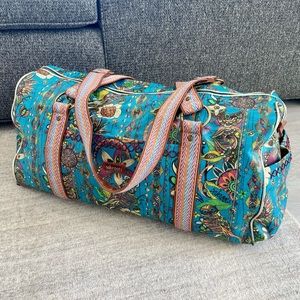 ANTHROPOLOGIE Sakroots Floral Duffel Bag